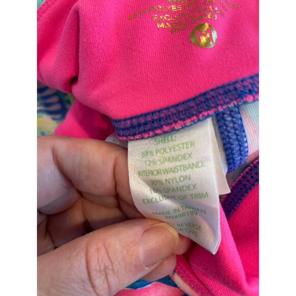 Lilly Pulitzer VGUC-Weekender Cropped Leggings Casa Del Sol Size M - Picture 4 of 7